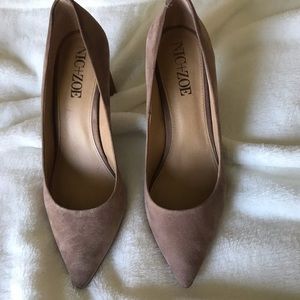 Nic & Zoe suede nude pumps